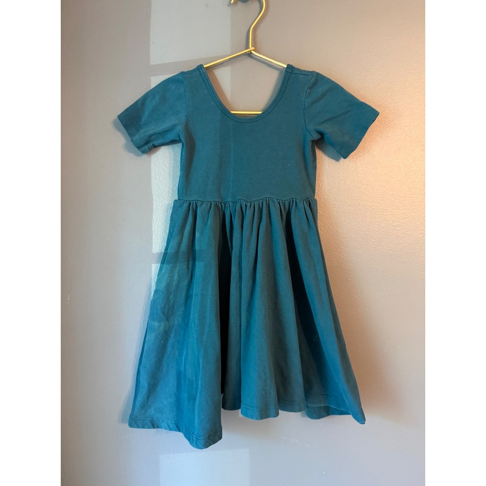 Alice + Ames Girls Teal Blue Short Sleeve Ballet Twirl Dress Size 4T